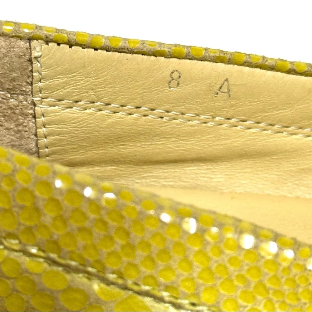 Vaneli Lime Green Loafers Snakeskin Driving Mocassins Shoes Tassels Womens 8A - Picture 9 of 10